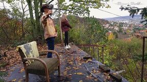 behind the scenes of petite chick gina gerson loves fucking her pussy outdoor