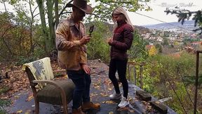 behind the scenes of petite chick gina gerson loves fucking her pussy outdoor