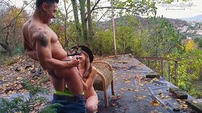 behind the scenes of petite chick gina gerson loves fucking her pussy outdoor