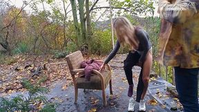 behind the scenes of petite chick gina gerson loves fucking her pussy outdoor