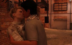 Summer Vacation - Two Gay Army Boys Kiss