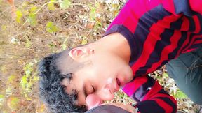 Taking Friends Cum in Mouth and Sucking and Worshiping His Balls with Mouth and Tongue