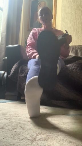 Sweaty foot worship