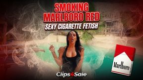 Smoking Marlboro Red by the Pool - Sexy Cigarette Fetish