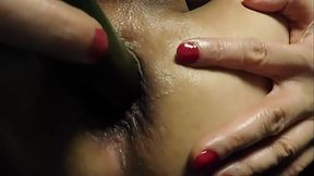 Three dildos and a zucchini, for porn lovers