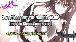 ASMR Ecchi - Sweet yet Sexsual Maid tries to Clean but you