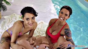 Hot threesome with Italian teen