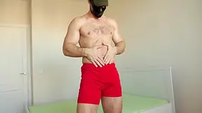 Butt Cheeks - Sexy Beefcake Spreads His Cheeks And Shoots Huge Load On His Hairy Belly // Worldstudz 5 Min