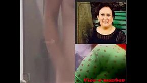 Espiando a mi t&iacute_a duch&aacute_ndose  spying my step aunt taking a shower