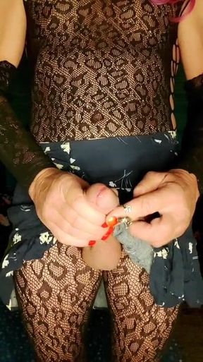 Playing and tasting pre cum