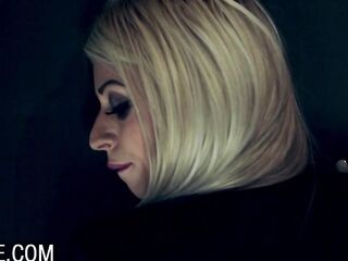 Golden-Haired Chloe Lacourt Quickie in Ladies Room