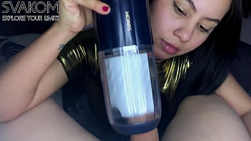 Playing with the SVAKOM ALEX NEO 2 male masturbator