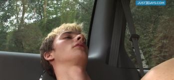 Hot gay sex in the car