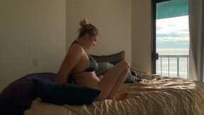 Stepmom gets turned on when her stepson rubs her