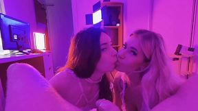 Crazy threesome with sex-appeal shemale friend Sasha De Sade