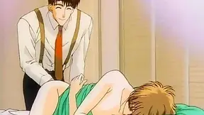Gay hentai twink gets his dick sucked till he blows his load