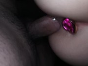 Giving a gringa a puppy while she has an anal plug in her ass for the first time, how delicious 💦