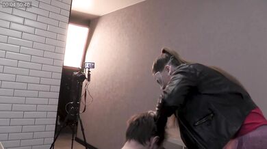 Face slapping that stiff cock until his heels grind into the tights