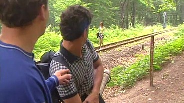 Margot, Anal Threesome in the Railway