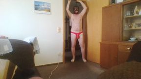 Wichsen Mit Fetischmaske Und Jockstrap