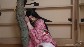 Cute Pixie Lesbian Playing Scissor with a Nezuko Kamado. Demon Slayer