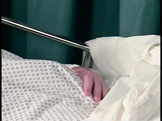 This nurse likes to screw her hunk patient in a hospital gown