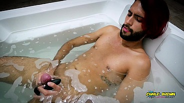 Camilo Brown Caught Playing With a Vibrator In The Jacuzzi What's He Doing?