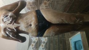 Hostel girl bathing video