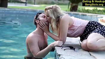 Cougar with big tits rides young cock