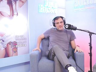 Cristina Vega LIVECAM LATIN CHICK model smashes her love button riding the Screw Machine on Juan Bustos Podcast