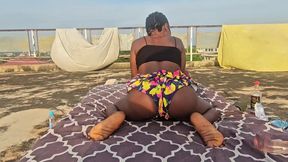 Outdoors Wit My Zaddy I Jerked Him off to the Sunrise Till He Blew a Hot Load All Over!