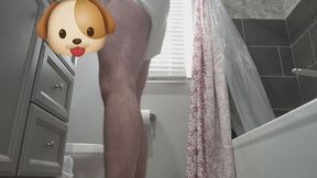 Come clean the toilet with this padded pup!