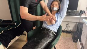 Tied Up Teen Squirms Deliriously As Daddy Fucks Her Silky Hairy Pussy&#x1F32E;&#xFE0F;