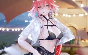 [4k Ultra-high-definition] Long Queencard Black Silk Miniskirt Anal Seila Beads Charming