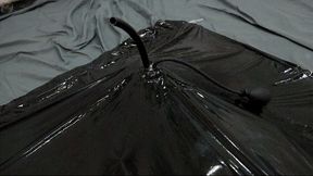 Vacuum bed and inflatable gag