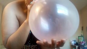 Ginger Paris Plays With Confetti Balloon Fetish