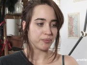 Amateur Teen Effie Rubbing her Untrimmed Pussy