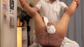 Professional masseur installed in his office