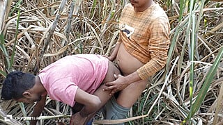 Indian Gay - College Three boys from a small village have sex with a real girl in the fields