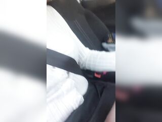 sissy pussy goes for a drive to the shops