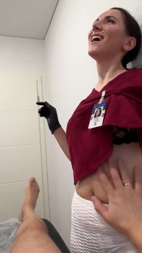 Laser on balls, cock in throat   Clip 2