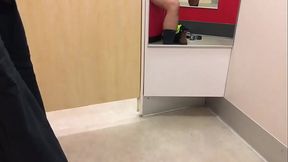 Cumming inside the fitting room
