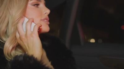 Kenzie Anne sucks one black cock while being poked with another