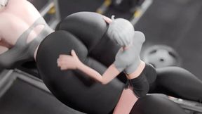 Training His Upper Body While Training Her Lower Body