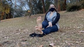 LANA NOCCIOLI in PUBLIC Ep 9 - My man WORSHIP my FEET in a PUBLIC PARK