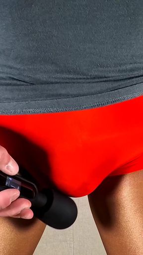 Spectacular moment from &quot;Big dick femboy masturbating in pantyhose and boy shorts with vibrator&quot;