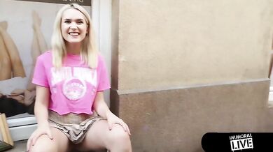 Una the Petite Fairy Takes a Bubblegum Hunting DP and Two Tongues in Her Gaping Pussies