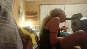 sloopy dildo blowjob🍆