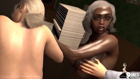 Horny cocks go balls deep inside elderly church pussy