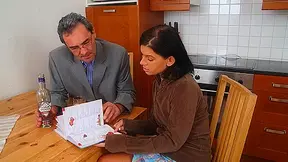 TrickyOldTeacher - Struggling student 18+ fucks older teacher to pass class and swallows cum